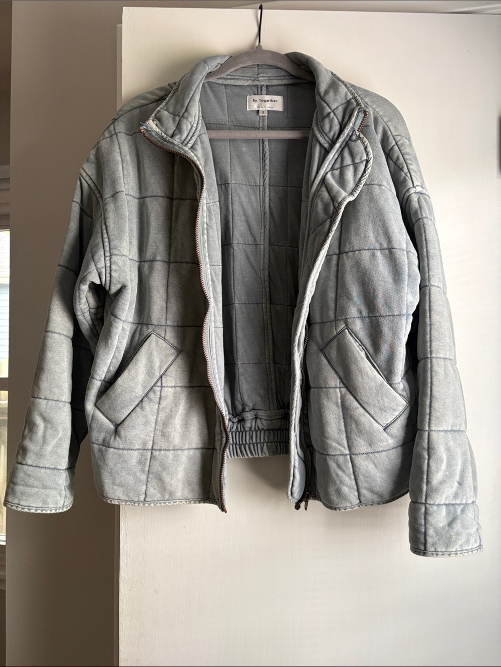 By Together Light Blue Quilted Puffer Jacket